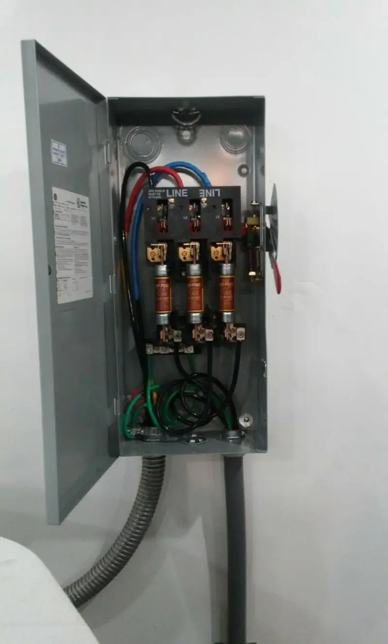 Three-phase disconnect switch installed for Electrical Wiring & Rewiring in Greeley